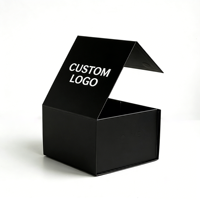 Emballage personnalisé de haute qualité avec logo imprimé, grand format, noir mat, pliable, magnétique, emballage en papier personnalisé avec logo, boîte de haute qualité
