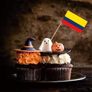 Ventas directas <span class=keywords><strong>de</strong></span> fábrica Bandera <span class=keywords><strong>de</strong></span> papel <span class=keywords><strong>de</strong></span> Colombia Pequeños mini palillos <span class=keywords><strong>de</strong></span> bandera colombiana para aperitivos <span class=keywords><strong>de</strong></span> fiesta Cupcakes - Product Image 4