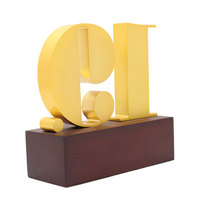 Trofeo al por mayor Premio comercial Trofeo conmemorativo de madera Placa de medalla de trofeo de metal personalizada