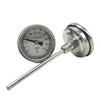 Thermomètre bimétallique OKYN0750 WSS-303 0-100C, filetage 1/4PT, acier inoxydable 304