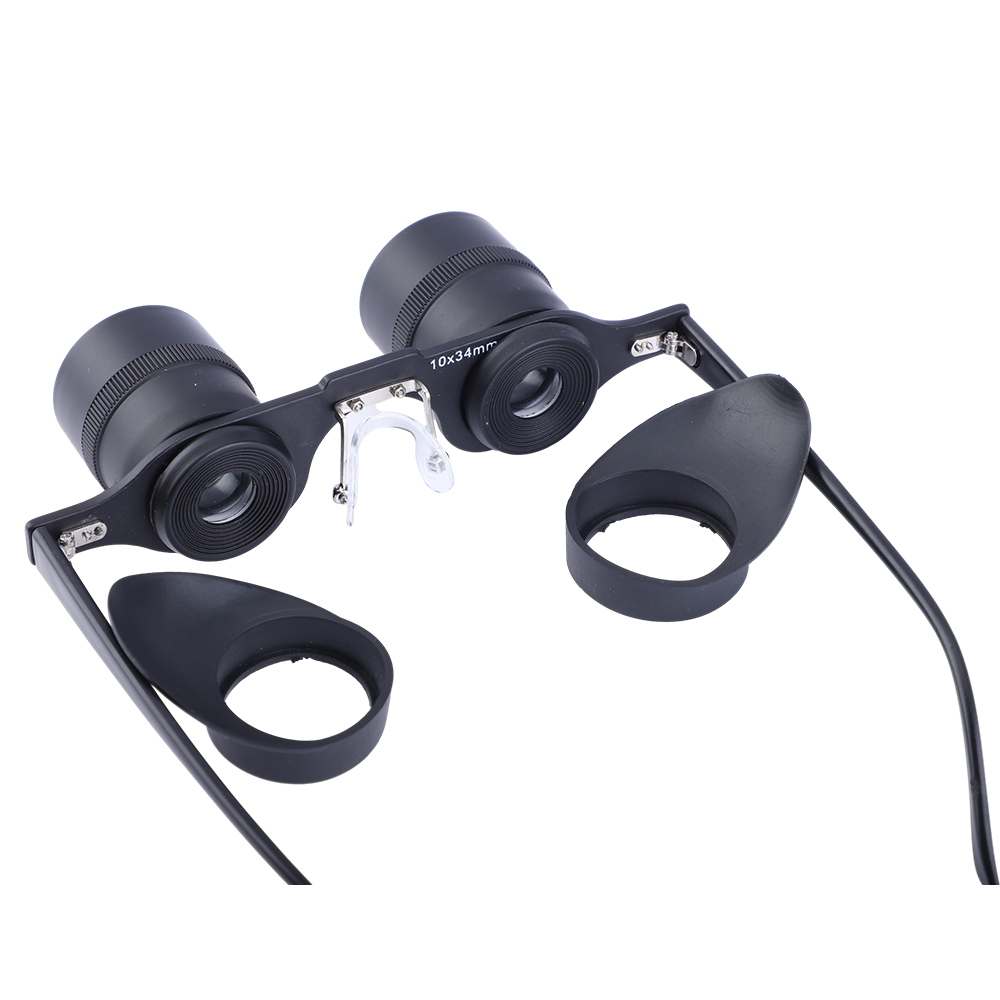 Lunettes Binoculaires Mains Libres 10X Zoom - Verre Optique Avec 3 Filtres Couleur Pour Pêche, Observation Oiseaux, Concerts & Théâtre