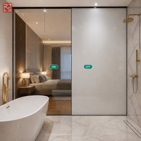 PDLC Selbstklebende Intelligente Glasfolie Opak Weiß Privatsphäre Elektrochrome Dekorative Folie für Hotel-Schlafzimmer-Nutzung