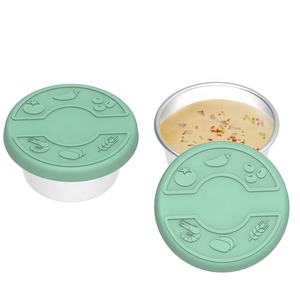 ภาชนะใส่น้ำสลัดอเนกประสงค์ป้องกันการรั่วซึมซิลิโคนสำหรับเด็กแบบใช้ซ้ำได้ภาชนะจุ่มขนาดเล็กถ้วยปรุงรสขนาดเล็ก - Product Image 1