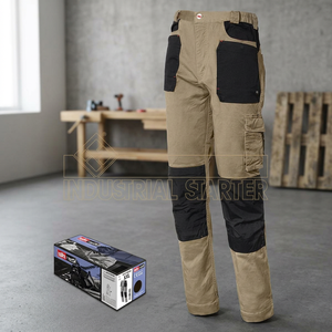 Industrial Starter Men's <b>Stretch</b> 'Box' <b>Pants</b> 8731B-080-S High Waist Skinny Fit Outdoor Grey Wash Lightweight Zipper XL 6XL - Product Image 3