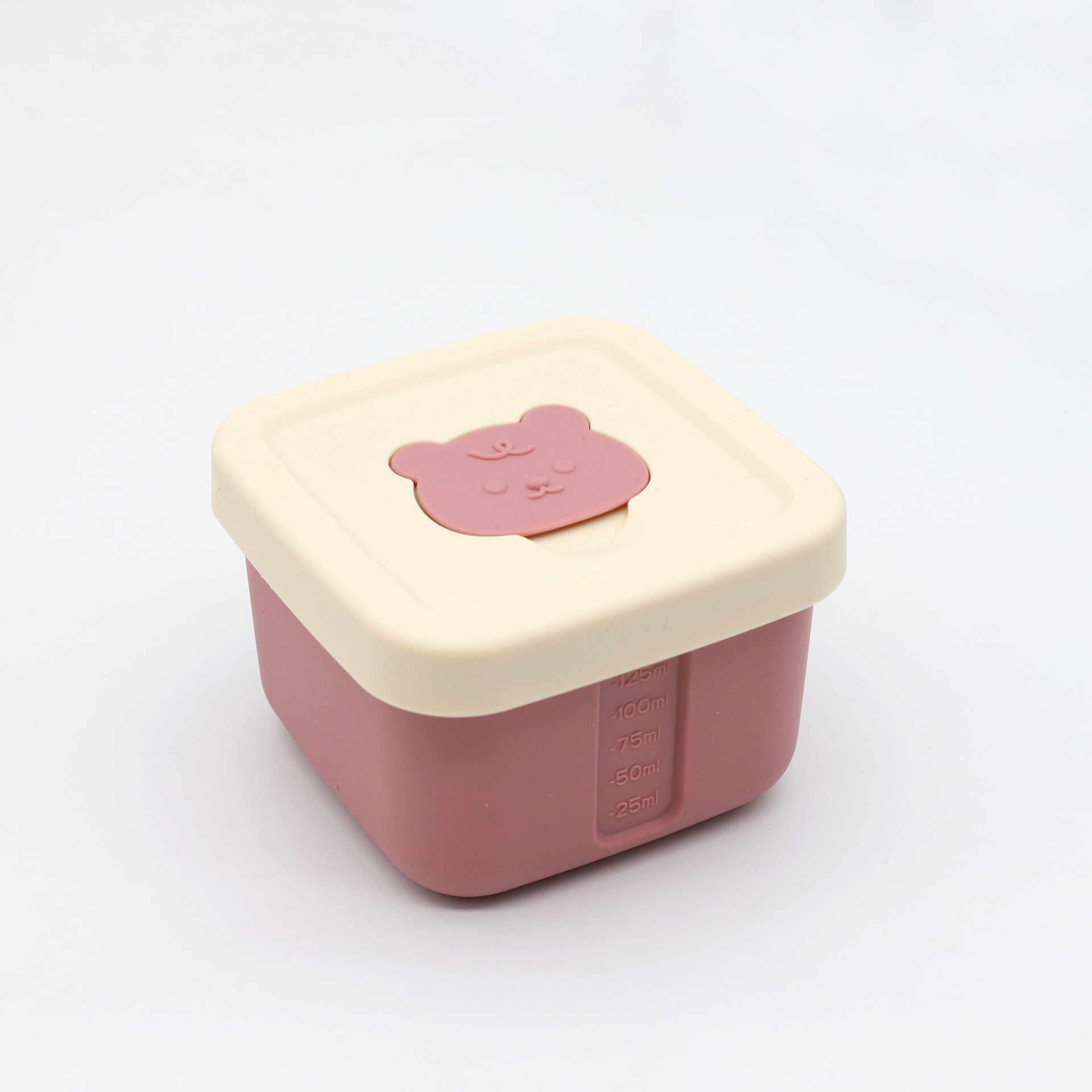 Couvercle beige-rouge foncé