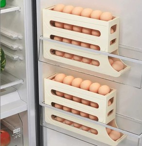 Distributeur d'œufs automatique à 4 niveaux, conteneur à œufs portable de grande capacité pour la cuisine - Product Image 2