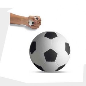 ลูกบอลบีบแก้เครียดขนาดเล็ก พิมพ์โลโก้ได้ รูปทรงฟุตบอล บอล PU ทรงกลม บรรเทาความเครียด ของเล่นพร้อมโลโก้ - Product Image 1