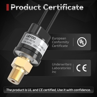 Pressostat CVC LF08 (IP67) SPDT 0,2~45 bars pour contrôle de climatisation, protection de compresseur de climatisation, liquides/gaz et eau