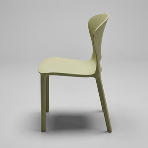 Modern Plastic <b>Dining</b> <b>Chair</b> Minimalist Design Stackable Home Furniture Green Color wholesale restaurant <b>chairs</b> - Product Image 1
