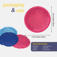 Compresse de gel ronde réutilisable en nylon, personnalisable (couleur, logo, taille), pour thérapie physique et soulagement de la douleur (chaud/froid)
