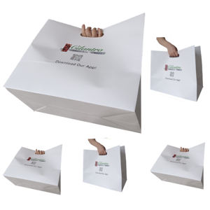 Bolsa de papel de regalo de lujo, bolsa de papel <span class=keywords><strong>Cricut</strong></span> con asa, troquelada de compras para tienda bolsa de papel, paquete de compras de comestibles - Product Image 4