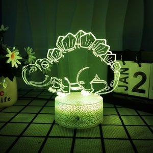 Custom Designed 7 Color Optical Illusion LED Night <b>Light</b> USB Remote Acrylic 3D Touch Table Lamp with ABS Body - Product Image 4