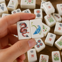 Jeu de Mahjong américain Auburn University, 160 tuiles, vente en gros, tuiles de Mahjong universitaires, Mahjong acrylique monocouche de qualité supérieure