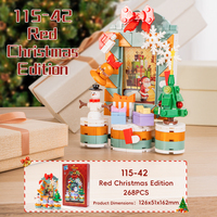 Jouets de Noël pour enfants, cadre photo de Noël, briques de construction, Père Noël, blocs éducatifs DIY, cadeau de Noël, présentoir