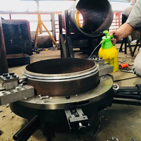 Machine de découpe et de chanfreinage automatique OCP-457 pour tuyaux en acier inoxydable et alliage d'aluminium, robuste, pour épaisseurs de paroi <110 mm, avec moteur