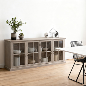 ארון מזנון מודרני עם תאי אחסון מרובים עבור חדר אוכל אחסון אפור אלגנטי - Product Image 2