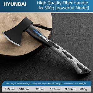 Mini hacha decorativa DIY para exteriores, con mango de madera, hoja doble de acero inoxidable, filo de corte de 3 cm, martillo de campo para montañismo - Product Image 1