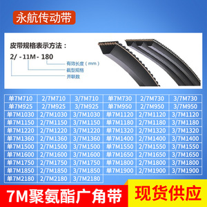 Courroie de distribution Yonghang 3M 5M 7M 11M à large angle pour machine à tour, taille standard, en PU - Product Image 4