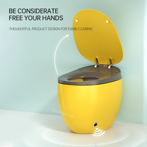 Toilette électrique intelligente de luxe verte avec capteur automatique 220V et télécommande Produit OEM de haute qualité - Product Image 3