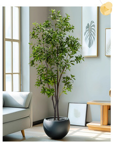 Plante artificielle Daphné L-199 en plastique grand format pour intérieur, aménagement paysager, verdure réaliste, <span class=keywords><strong>arbre</strong></span> à fleurs suspendu en forme de cloche, en pot - Product Image 5