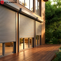 Volets manuels en aluminium Rolansini approuvés pour les ouragans de Miami-Dade, anti-effraction, modernes, pour extérieur, pare-soleil, portes à persiennes, thermiques