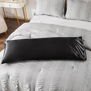 Lot de 2 taies <span class=keywords><strong>d</strong></span>'<span class=keywords><strong>oreiller</strong></span> <span class=keywords><strong>en</strong></span> <span class=keywords><strong>satin</strong></span> tissé avec fermeture à rabat pour la maison et l'hôtel – Bénéfices rafraîchissants et soin de la peau – Cadeau unisexe - Product Image 3