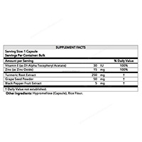 30 Capsules Détoxifiantes pour Adultes, Antioxydant et Stimulant de Croissance Capillaire avec Curcumine, Zinc et Extrait de Pépins de Raisin