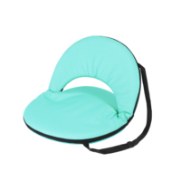 Vente en gros de chaise rembourrée pliante portable avec coussin pour l'extérieur Support dorsal réglable pour yoga Méditation Pelouse Siège de chaise au rez-de-chaussée