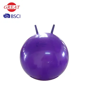 Kids Inflatable pvc hopper bouncy jumping ball with handles for riding