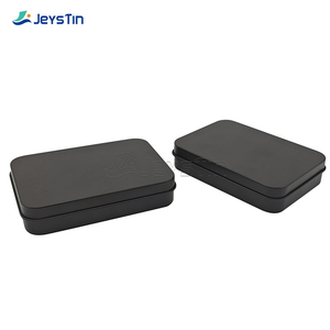 100*70*20mm hộp quà màu đen mờ hình chữ nhật nhỏ nắp có bản lề kim loại container tùy chỉnh có thể tái chế bản lề hộp thiếc cho bạc hà - Product Image 2
