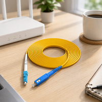 Cordon de raccordement en fibre optique monomode LC-SC de qualité réseau, flexible pour intérieur, FTTH, 3m 5m 10m, garantie 1 an, 1310/1550nm