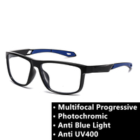 Lunettes de vue photochromiques bifocales 200-250 avec protection anti-lumière bleue, anti-UV, pour jeux sur ordinateur, plage et usage décontracté, 2 en 1