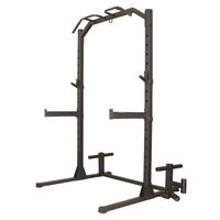 Soporte de Sentadillas Independiente de Diseño Compacto y Multifuncional para Entrenamiento en Garaje y Apartamento