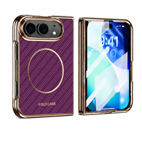 Étui magnétique antichoc de style professionnel avec protection d'écran avant pour iPhone Duo Fold 18 DUO