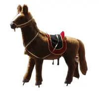 Realistische Nutztier spielzeug figuren Große Plastik pferde zur Dekoration