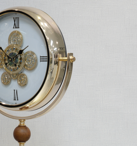 Populaire Lichte Luxe Mode Levensklok, Tandwielklok, Amerikaanse Driepotige Vloerklok - Product Image 3