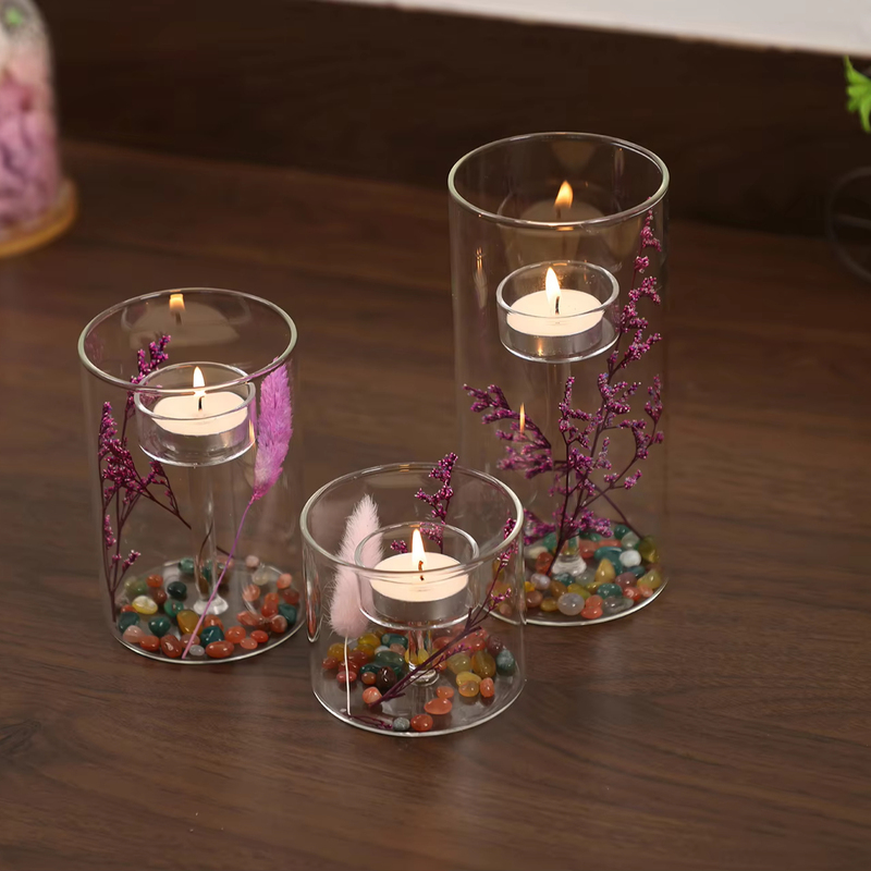 European Style Ins Cylinder Glass Candle