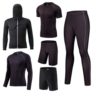 Kit de vêtements de sport en maille respirante à séchage rapide fabriqué à partir de maille Spandex idéal comme combinaison athlétique 5 pièces pour hommes - Product Image 6
