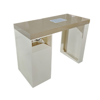 Table de manucure en bois avec aspirateur de poussière et tiroirs pour salon de manucure
