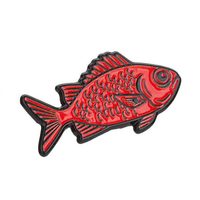 Broches personnalisées en métal style anime animaux marins mignons, badges de marque, épingles de revers en émail souple avec logo de poisson, fabriquées en Chine