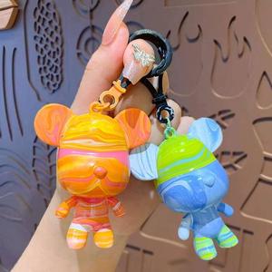 White DIY Violent Bear <strong>Toy</strong> for Children Handmade Internet Celebrity Bear Pendant Keychain Educational Animal Pattern Internet - Product Image 5