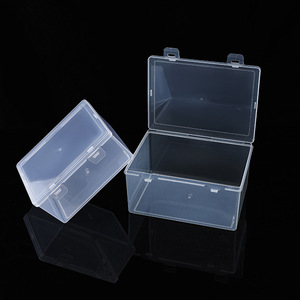 Transparent Rectangular Plastic Storage Box 18x13.6x8.7cm <b>Lockable</b> With Lid For Tools Spare Parts Packaging - Product Image 3