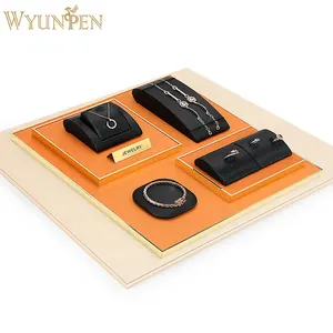 WYP Mode Orange mit schwarzen flachen Schrank Display Schmuck Armband Halskette Ring Display