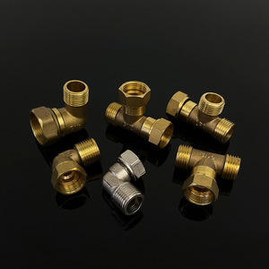 Conexión en T de cobre roscada para tuberías de calentadores de agua - Product Image 1