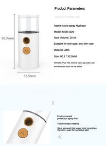 New Arrivals Portable Mini Nano Ionic <b>Steamer</b> Skin Care Beauty Novelty Gift Sets Facial Mist Sprayer - Product Image 5