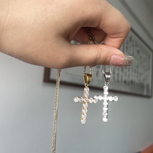 Gioielli di moda Hip Hop <span class=keywords><strong>oro</strong></span> pieno di <span class=keywords><strong>collana</strong></span> <span class=keywords><strong>croce</strong></span> <span class=keywords><strong>con</strong></span> diamanti <span class=keywords><strong>collana</strong></span> <span class=keywords><strong>con</strong></span> <span class=keywords><strong>croce</strong></span> in <span class=keywords><strong>oro</strong></span> <span class=keywords><strong>collana</strong></span> <span class=keywords><strong>croce</strong></span> in <span class=keywords><strong>oro</strong></span> <span class=keywords><strong>collana</strong></span> portafortuna da donna - Product Image 2