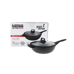Il Monolite Italiano Wok 32cm Edizione Nera Antiaderente Compatibile con Induzione - Product Image 1