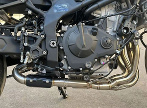 Tubo de escape de motocicleta de alto rendimiento de acero inoxidable para ZX25R ZX25RR de doble salida recta a través de toda la sección - Product Image 4