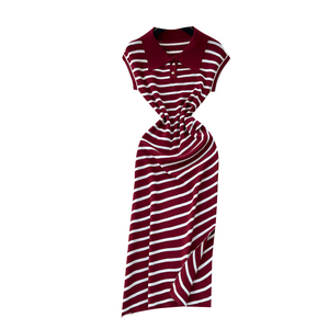Robe longue décontractée <span class=keywords><strong>coréenne</strong></span> d'été pour <span class=keywords><strong>femme</strong></span> avec fente, style tunique, taille empire et dentelle à franges - Product Image 5