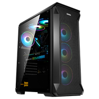Aigo SAMA — boîtier pour ordinateur de bureau, tour de pc avec circuit de refroidissement à eau, ventilation stéréoscopique